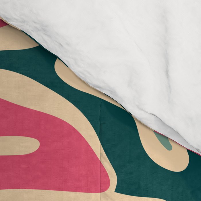 Abstract vintage flower art pattern Comforter Gallery Image 4