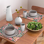 Abstract vintage flower art pattern Placemat Gallery Image 2