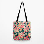 Abstract vintage flower art pattern Tote Bag Gallery Image 2