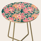 Abstract vintage flower art pattern Side Table Gallery Image 2
