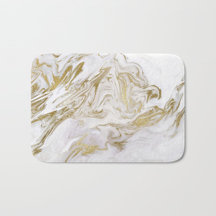 Liquid gold marble II Bath Mat Gallery Image 1