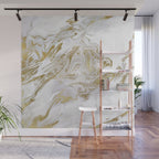 Liquid gold marble II Wall Mural Gallery Image 1