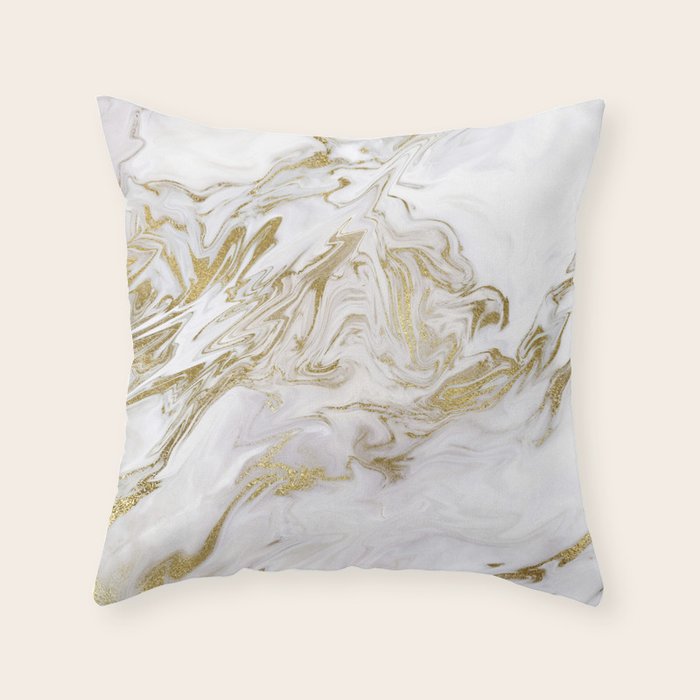 Liquid gold marble II Throw Pillow Gallery Image 6