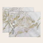 Liquid gold marble II Placemat Gallery Image 1