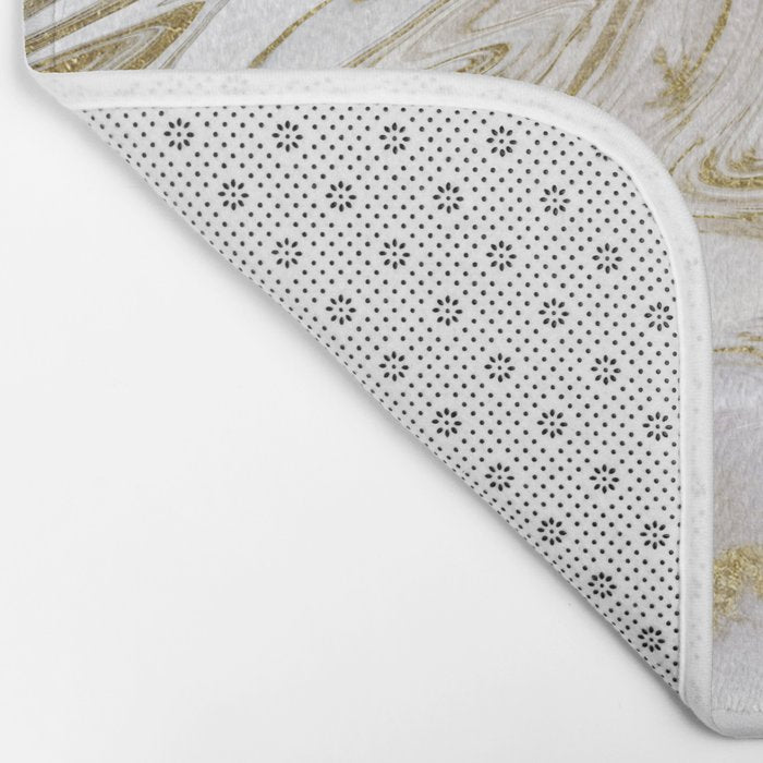 Liquid gold marble II Bath Mat Gallery Image 2