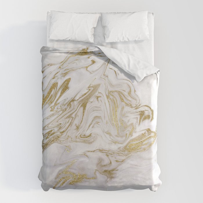Liquid gold marble II Duvet Cover Gallery Image 6