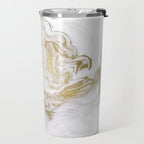 Liquid gold marble II Travel Mug Gallery Image 2