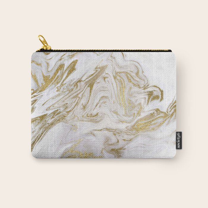 Liquid gold marble II Carry All Pouch Gallery Image 1