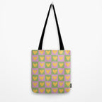Checker yellow hearts Tote Bag Gallery Image 2