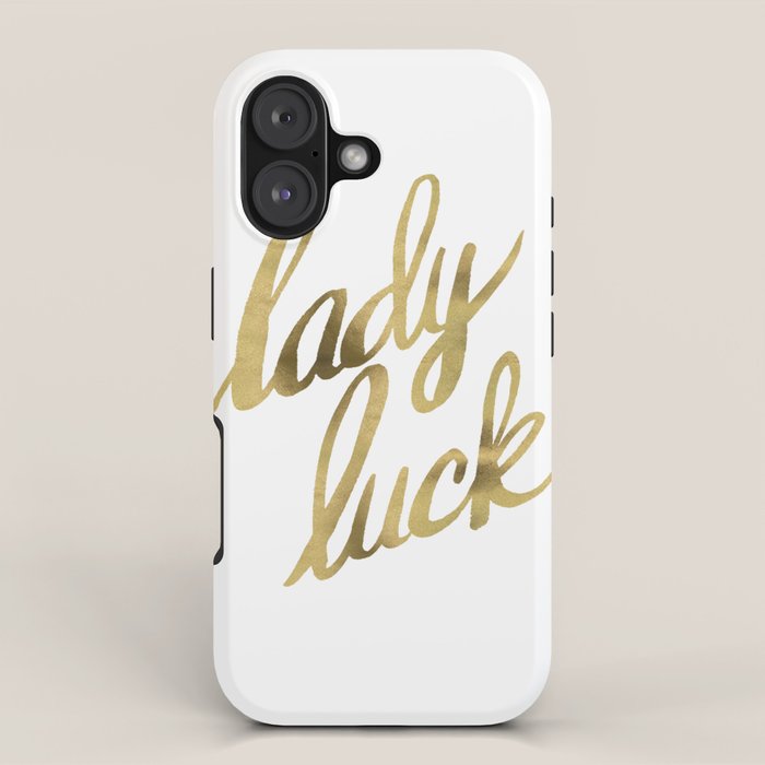 Lady Luck - Gold Ink iPhone Case Gallery Image 1