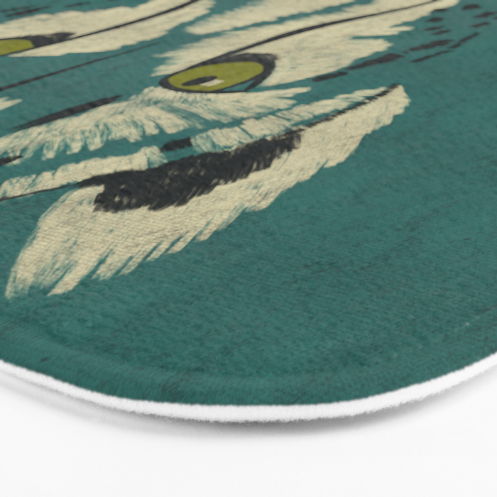 Majestic Cheetah - Bold Wildcat Design with Teal Background Bath Mat Gallery Image 3