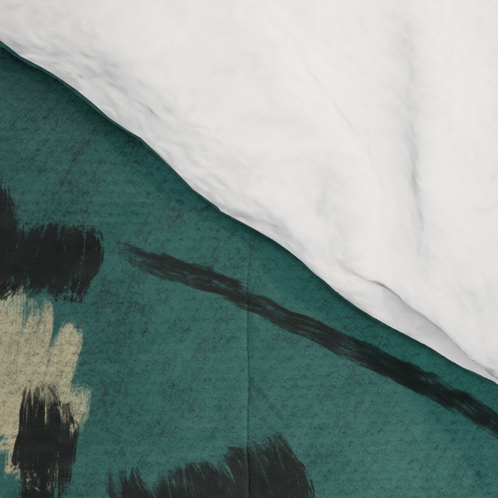 Majestic Cheetah - Bold Wildcat Design with Teal Background Comforter Gallery Image 4