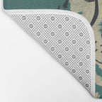 Majestic Cheetah - Bold Wildcat Design with Teal Background Bath Mat Gallery Image 2