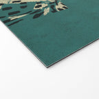 Majestic Cheetah - Bold Wildcat Design with Teal Background Welcome Mat Gallery Image 2