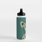 Majestic Cheetah - Bold Wildcat Design with Teal Background Water Bottle Gallery Image 3