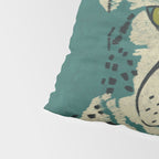Majestic Cheetah - Bold Wildcat Design with Teal Background Pillow Sham Gallery Image 4