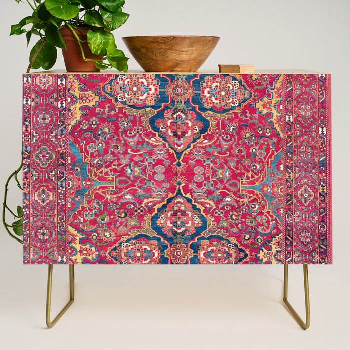 Bakhtiari West Persian Rug Print Credenza Gallery Image 1