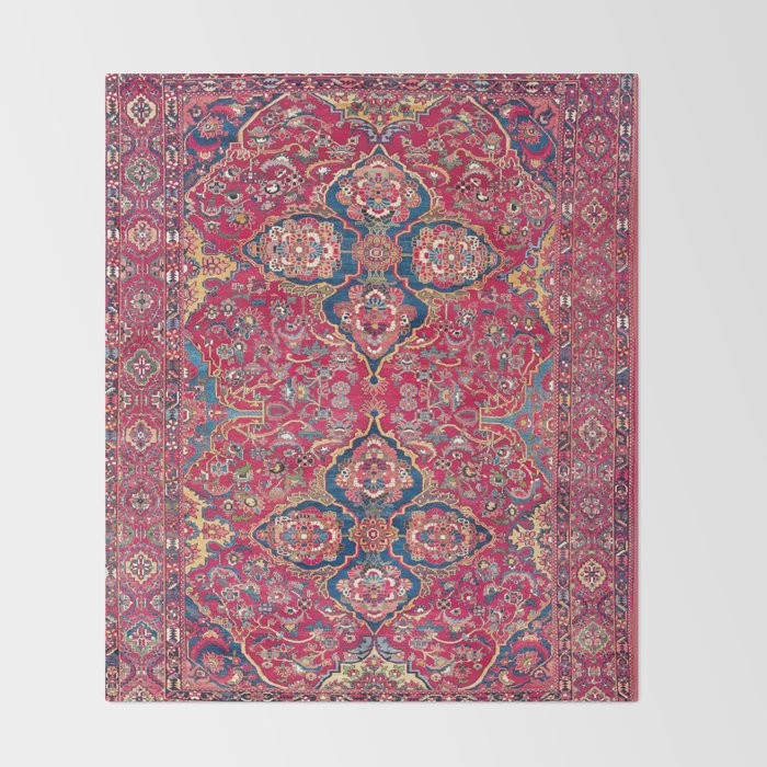 Bakhtiari West Persian Rug Print Throw Blanket Gallery Image 2
