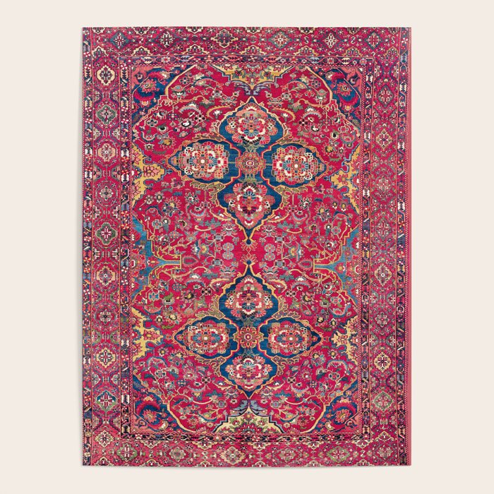 Bakhtiari West Persian Rug Print Poster Gallery Image 1
