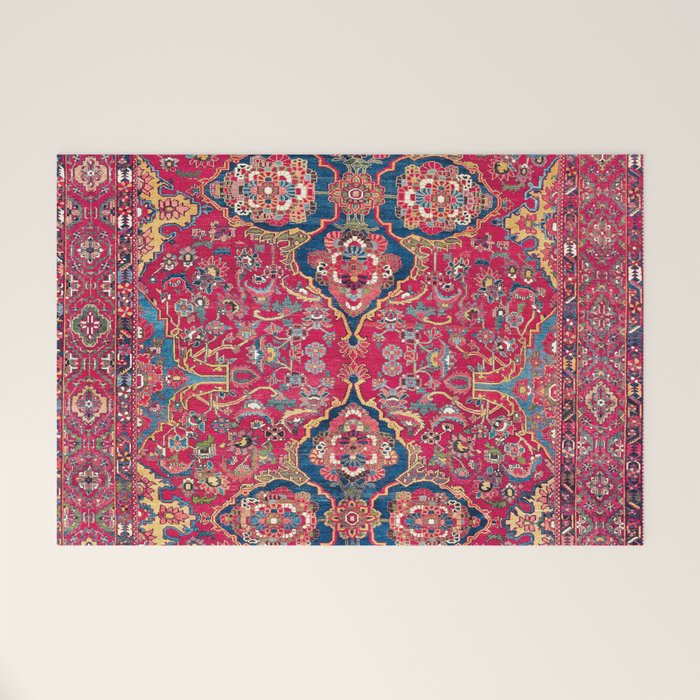 Bakhtiari West Persian Rug Print Welcome Mat Gallery Image 1