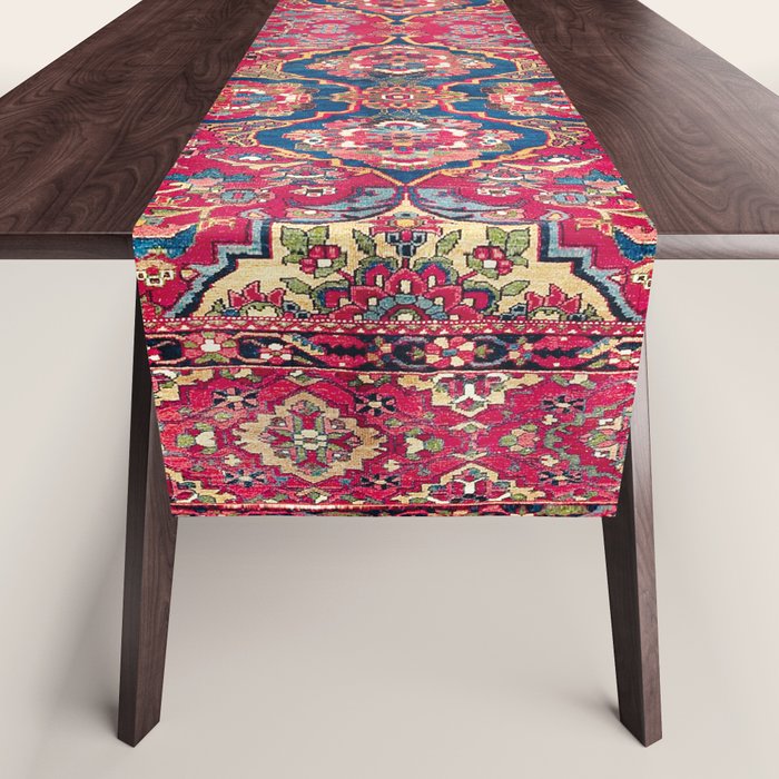 Bakhtiari West Persian Rug Print Table Runner Gallery Image 1