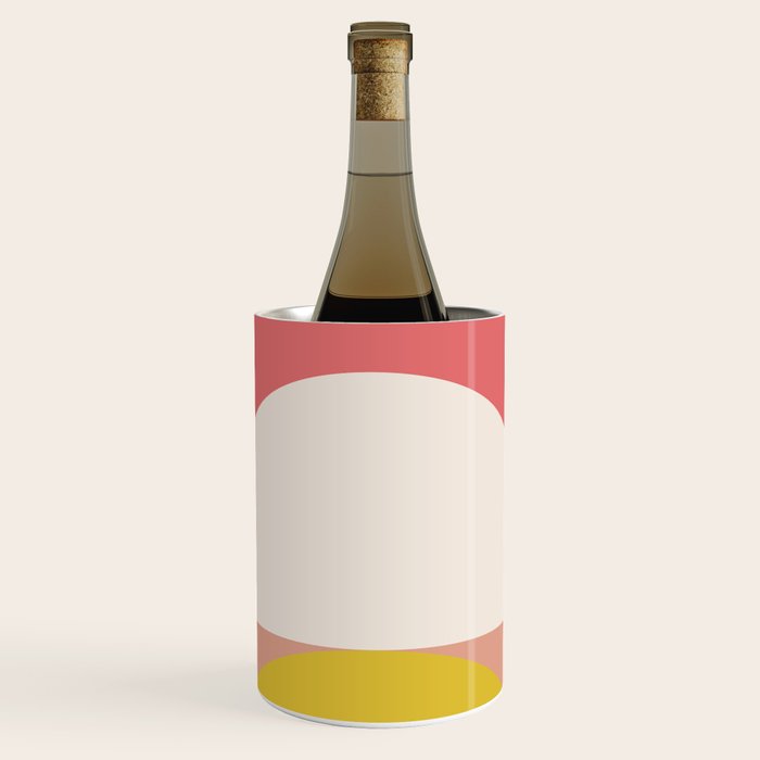 Mid Mod Geometry Abstract 1/2 - Peach Fuzz Wine Chiller Gallery Image 1