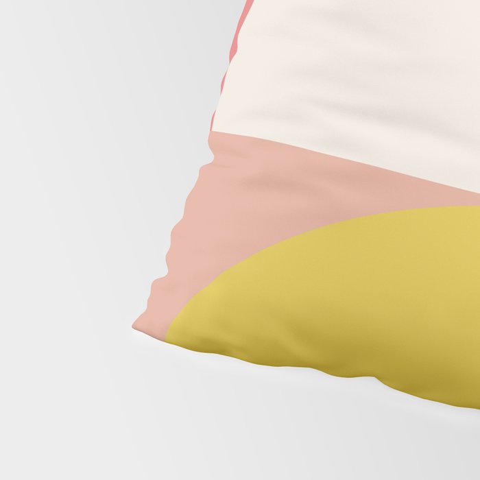 Mid Mod Geometry Abstract 1/2 - Peach Fuzz Pillow Sham Gallery Image 4