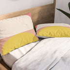 Mid Mod Geometry Abstract 1/2 - Peach Fuzz Pillow Sham Gallery Image 2