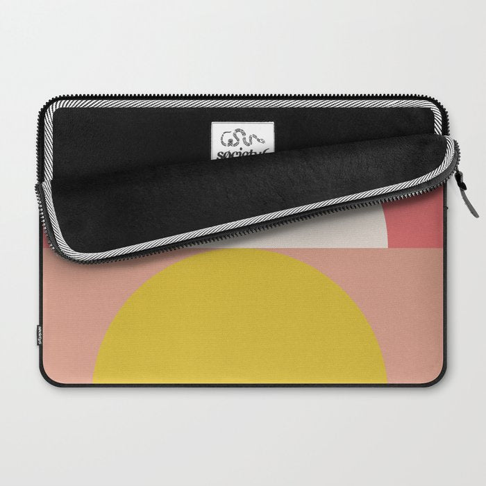 Mid Mod Geometry Abstract 1/2 - Peach Fuzz Laptop Sleeve Gallery Image 2