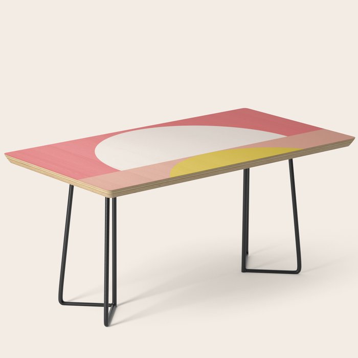 Mid Mod Geometry Abstract 1/2 - Peach Fuzz Coffee Table Gallery Image 1