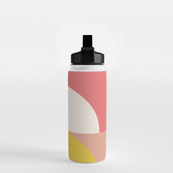 Mid Mod Geometry Abstract 1/2 - Peach Fuzz Water Bottle Gallery Image 2