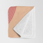 Mid Mod Geometry Abstract 1/2 - Peach Fuzz Throw Blanket Gallery Image 3