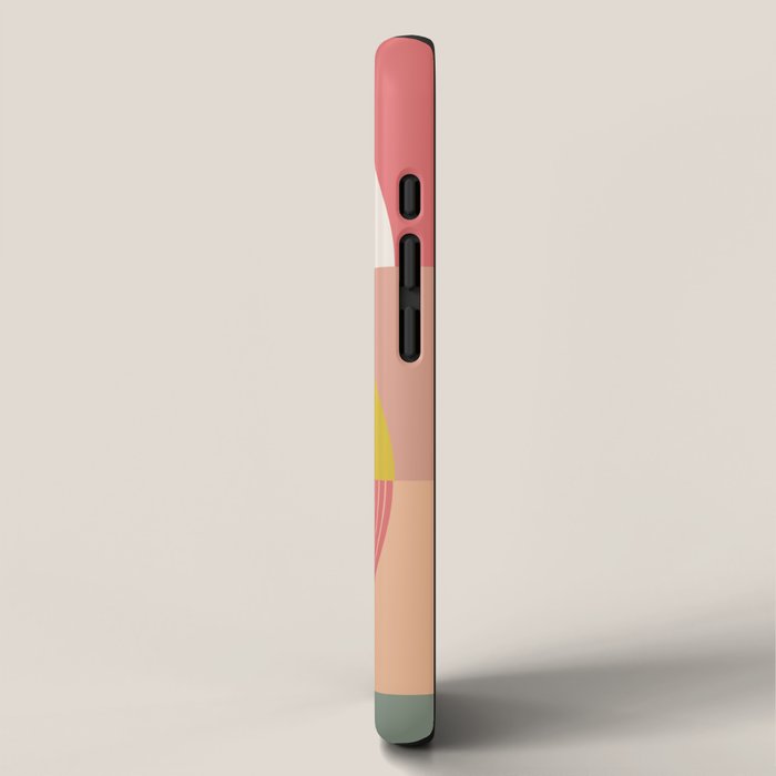 Mid Mod Geometry Abstract 1/2 - Peach Fuzz iPhone Case Gallery Image 2