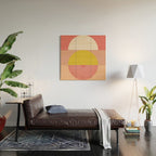 Mid Mod Geometry Abstract 1/2 - Peach Fuzz Wood Wall Art Gallery Image 2