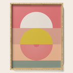 Mid Mod Geometry Abstract 1/2 - Peach Fuzz Serving Tray Gallery Image 1