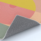 Mid Mod Geometry Abstract 1/2 - Peach Fuzz Rug Gallery Image 4