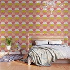 Mid Mod Geometry Abstract 1/2 - Peach Fuzz Wallpaper Gallery Image 3