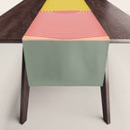 Mid Mod Geometry Abstract 1/2 - Peach Fuzz Table Runner Gallery Image 1