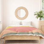 Mid Mod Geometry Abstract 1/2 - Peach Fuzz Duvet Cover Gallery Image 3