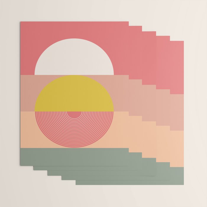 Mid Mod Geometry Abstract 1/2 - Peach Fuzz Wrapping Paper Gallery Image 3