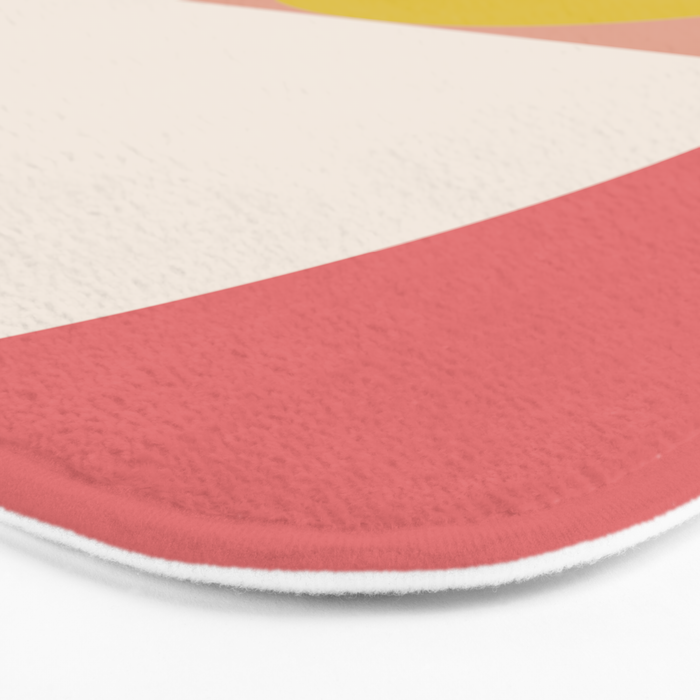 Mid Mod Geometry Abstract 1/2 - Peach Fuzz Bath Mat Gallery Image 3