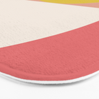 Mid Mod Geometry Abstract 1/2 - Peach Fuzz Bath Mat Gallery Image 3