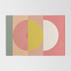 Mid Mod Geometry Abstract 1/2 - Peach Fuzz Rug Gallery Image 2