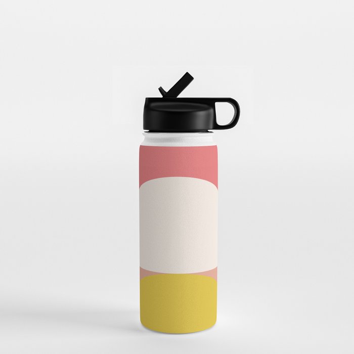 Mid Mod Geometry Abstract 1/2 - Peach Fuzz Water Bottle Gallery Image 1