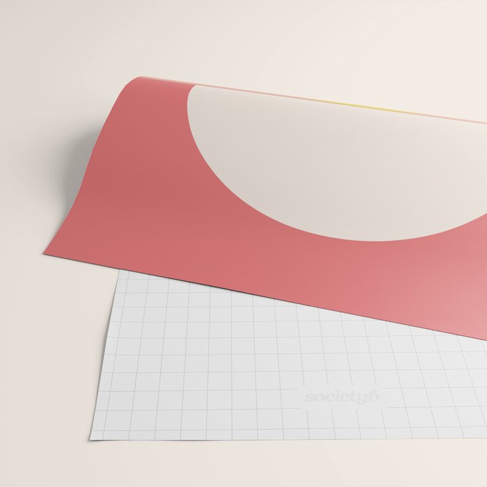 Mid Mod Geometry Abstract 1/2 - Peach Fuzz Wrapping Paper Gallery Image 2