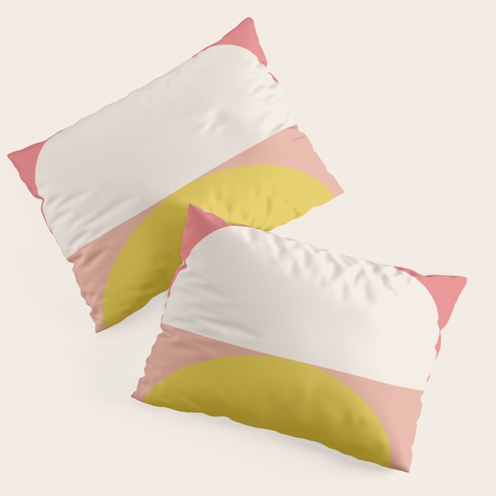 Mid Mod Geometry Abstract 1/2 - Peach Fuzz Pillow Sham Gallery Image 3