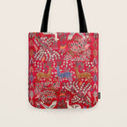 Floral Persian Rug Print With Birds And Animals Tote Bag Gallery Image 1
