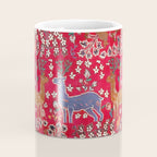 Floral Persian Rug Print With Birds And Animals Coffee Mug Gallery Image 4