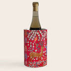 Floral Persian Rug Print With Birds And Animals Wine Chiller Gallery Image 2