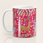Floral Persian Rug Print With Birds And Animals Coffee Mug Gallery Image 3